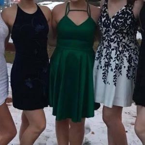 Green cocktail dress